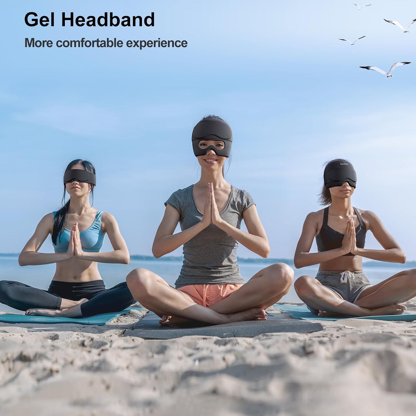 Ultimate Gel Ice Eye Mask for Migraine Relief - Dual Hot & Cold Therapy Head Wrap, Reusable Cooling Pack to Alleviate Headaches