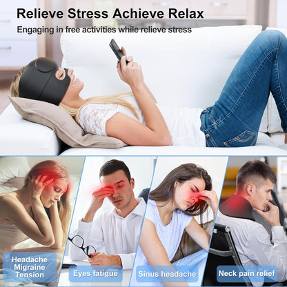 Ultimate Gel Ice Eye Mask for Migraine Relief - Dual Hot & Cold Therapy Head Wrap, Reusable Cooling Pack to Alleviate Headaches