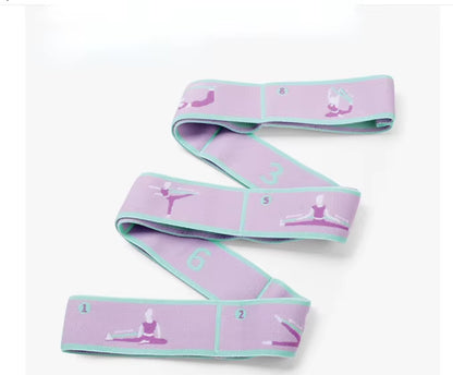Yoga Stretching Belt Dance Stretching Band Elastic Yoga Resistance Bands Home Pilates Exercise Pull Strap Belt Fitness Sport