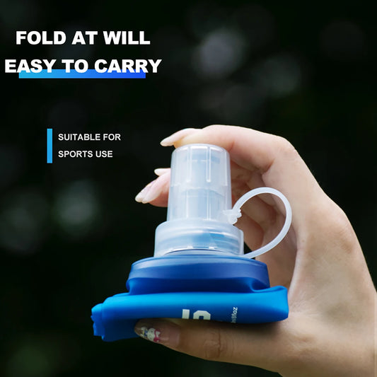 1Pc 150Ml/250Ml/500Ml Outdoor Collapsible Silicone Bite Size Water Bottle Running Camping Hiking Travel Convenient Water Bottle