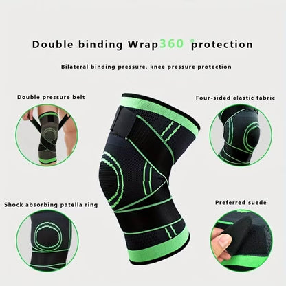 1Pc Breathable Compression Knee Brace for Sports, Andjoint Support - High Elastic Knee Pad Protector for Fitness,Weightlifting