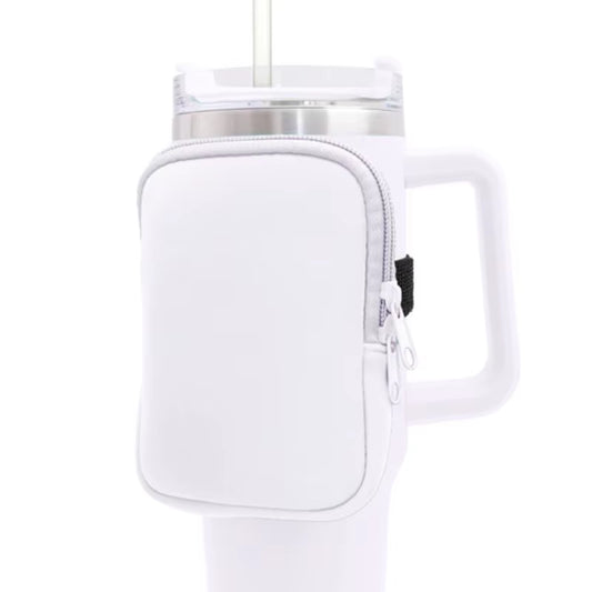 Water Bottle Pouch for for  Cup 40Oz/20Oz/30Oz Water Bottle Caddy Neoprene Tumbler Bag for Cards Keys Wallet Earphone