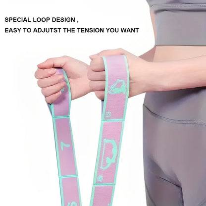 Yoga Stretching Belt Dance Stretching Band Elastic Yoga Resistance Bands Home Pilates Exercise Pull Strap Belt Fitness Sport