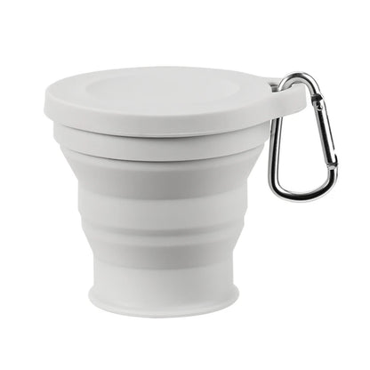 1Pc Folding Mug with Hanging Hole Silicone for Hot Drinks Compact and Drop Resistant Travel Portable Outdoor Camping Tableware