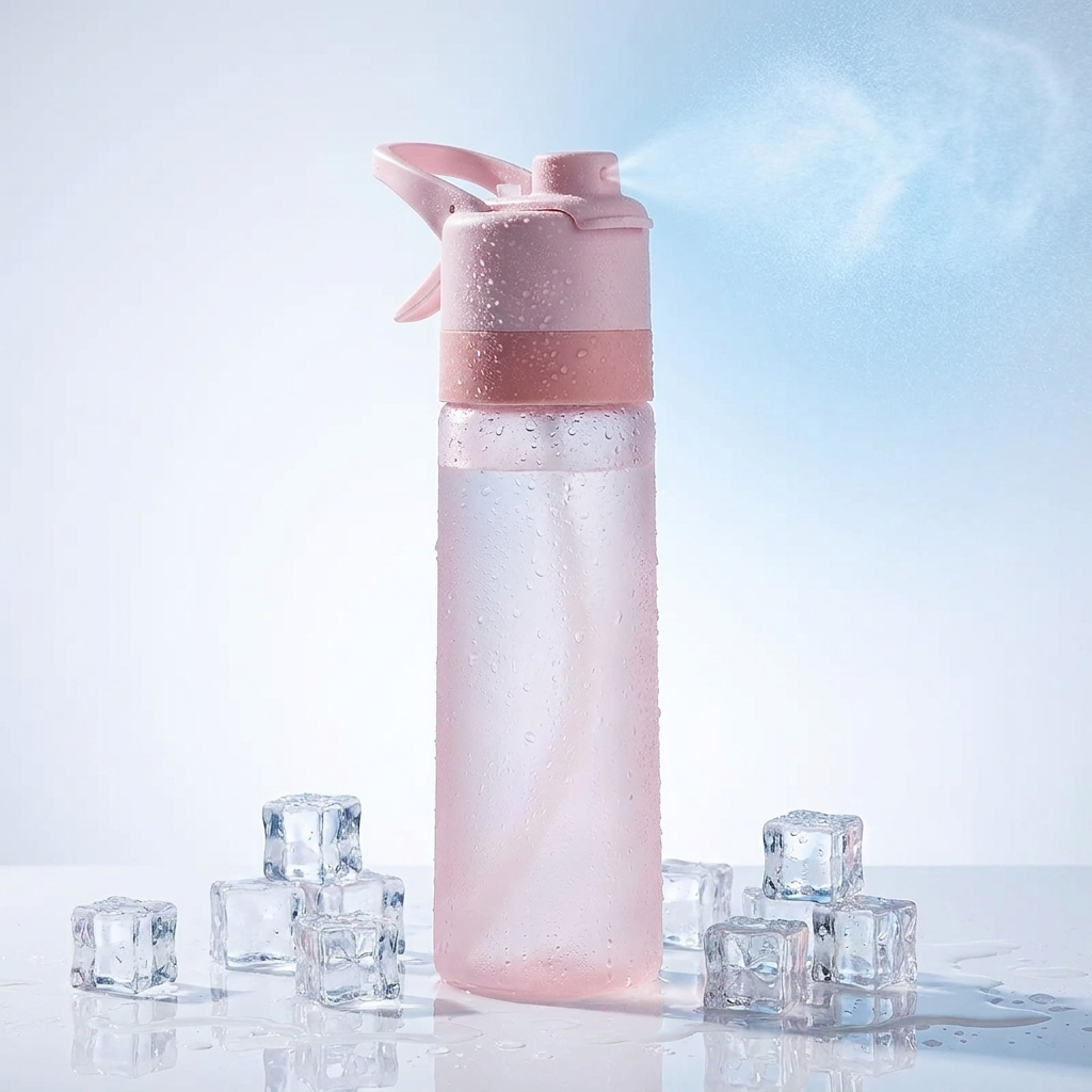 FrostFlow™ 2-in-1 Misting Sports Water Bottle.