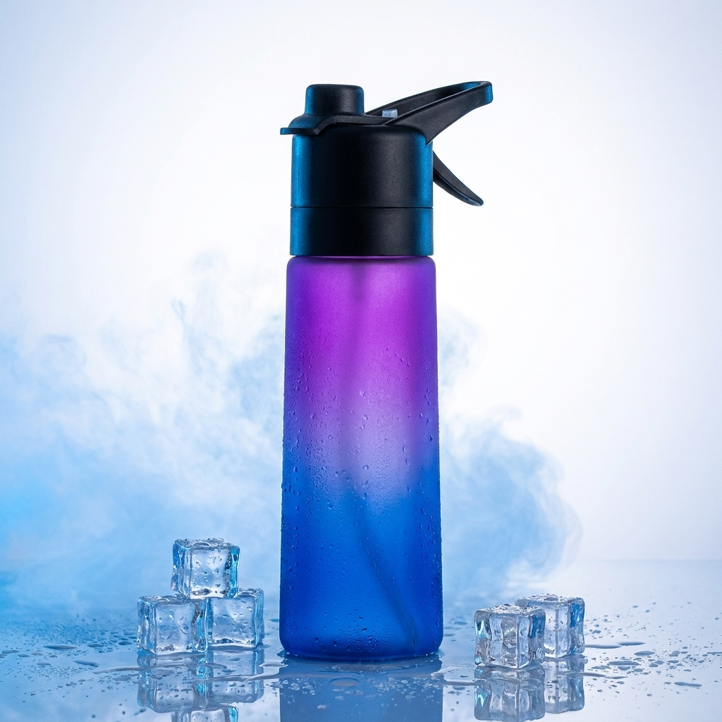 FrostFlow™ 2-in-1 Misting Sports Water Bottle.