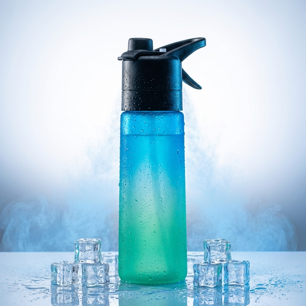 FrostFlow™ 2-in-1 Misting Sports Water Bottle.