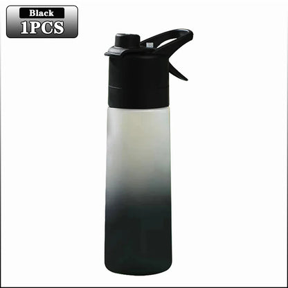 Large Capacity Gradient Frosted Spray Water Bottle with Straw - Perfect for Outdoor Sports & Travel!