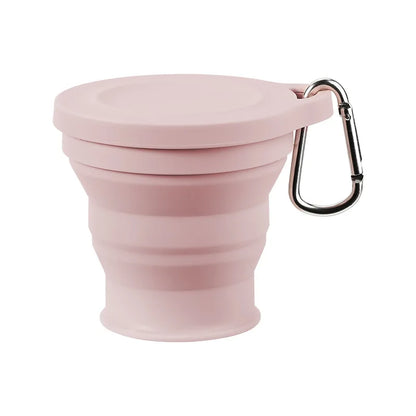 1Pc Folding Mug with Hanging Hole Silicone for Hot Drinks Compact and Drop Resistant Travel Portable Outdoor Camping Tableware