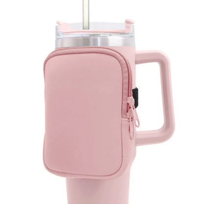 Water Bottle Pouch for for  Cup 40Oz/20Oz/30Oz Water Bottle Caddy Neoprene Tumbler Bag for Cards Keys Wallet Earphone