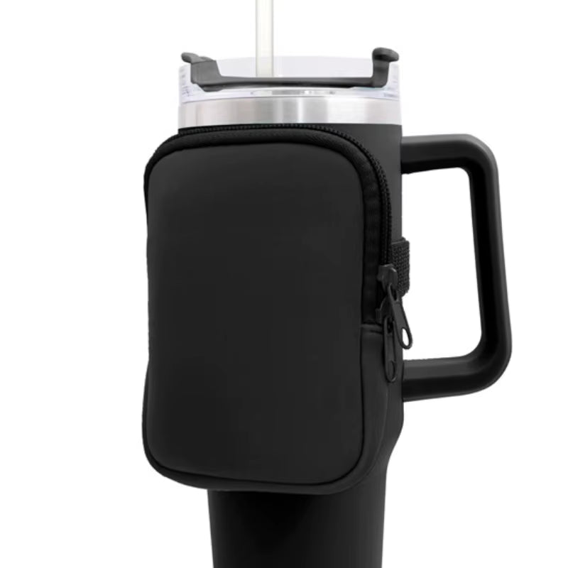 Water Bottle Pouch for for  Cup 40Oz/20Oz/30Oz Water Bottle Caddy Neoprene Tumbler Bag for Cards Keys Wallet Earphone