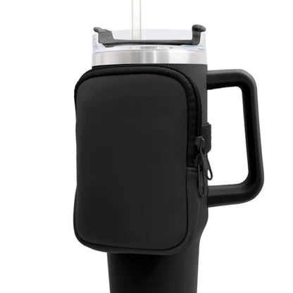 Water Bottle Pouch for for  Cup 40Oz/20Oz/30Oz Water Bottle Caddy Neoprene Tumbler Bag for Cards Keys Wallet Earphone