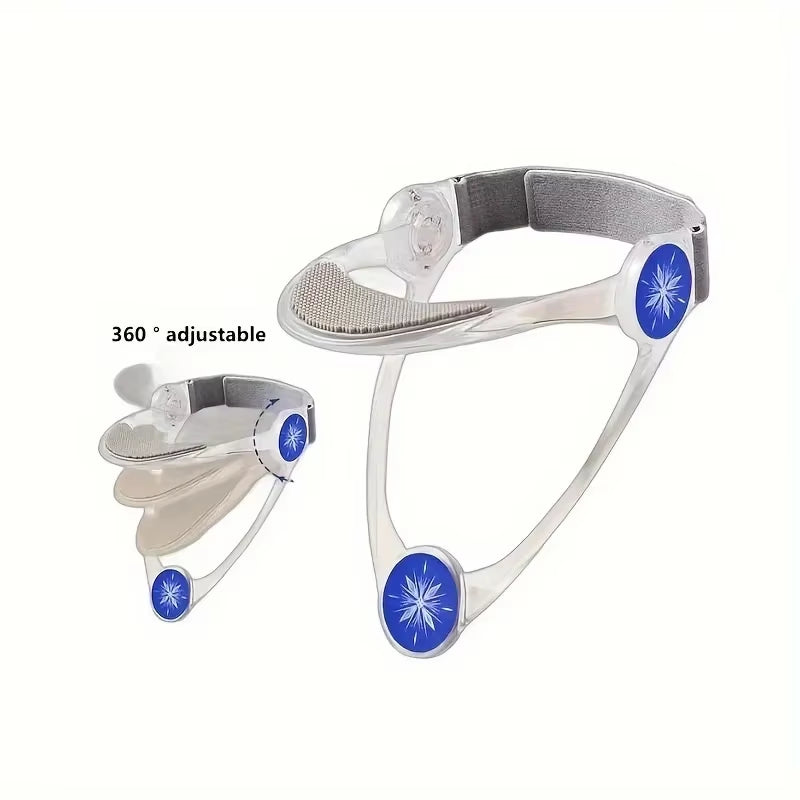 1Pc Adjustable Neck Brace, PP Material, Cervical Support, Anti-Sagging Straps with Elastic Pads, Improve Posture