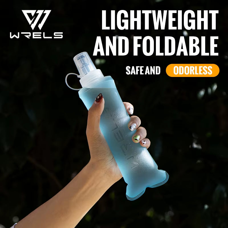 Folding Collapsible Water Bottle Running Water Bottle Soft Flask TPU Bpa-Free Camping Hiking Travel Folding Water Bottle