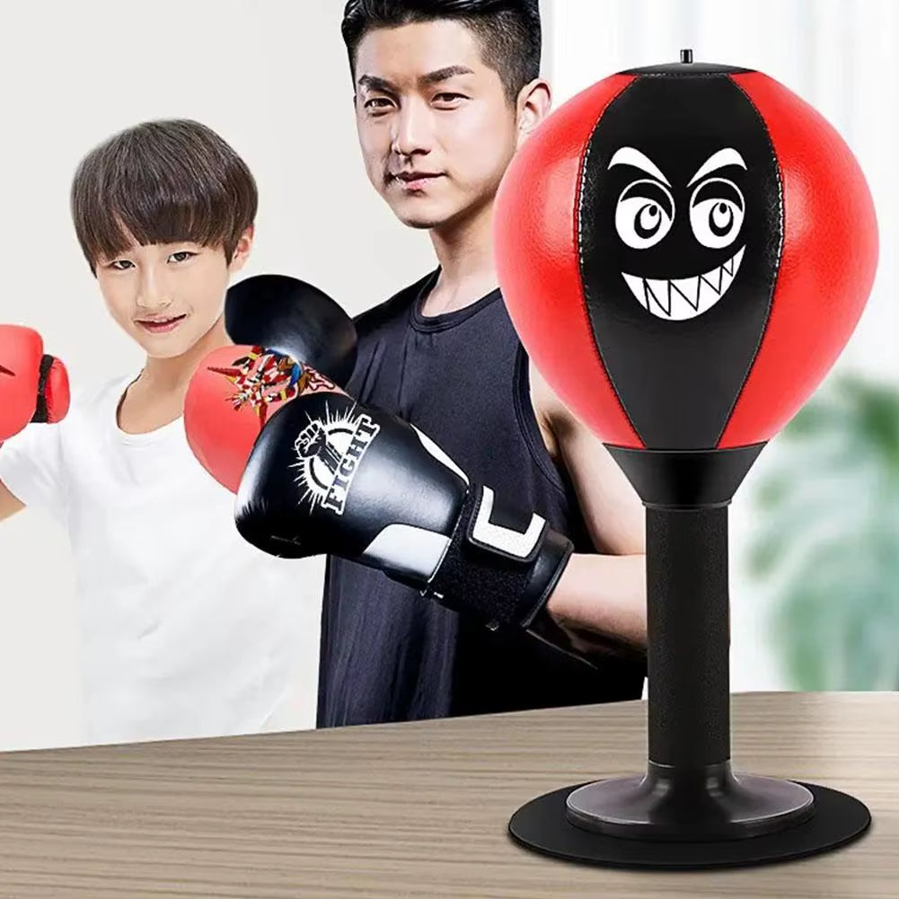Ultimate Stress Reliever Punching Bag Toy with Suction Cup - Fun Desk Boxing Ball for Kids to Reduce Tension!