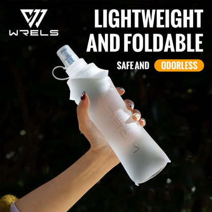 Folding Collapsible Water Bottle Running Water Bottle Soft Flask TPU Bpa-Free Camping Hiking Travel Folding Water Bottle