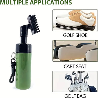 1/2Pcs Golf Club Cleaner Groove Tube Golf Brush Golf Club Brush with Leakproof Reservoir Tube Squeeze Bottle for Easy Cleaning