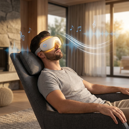 Ultimate Eye Massager with Heat & Music - Rechargeable Wireless Relief for All Ages