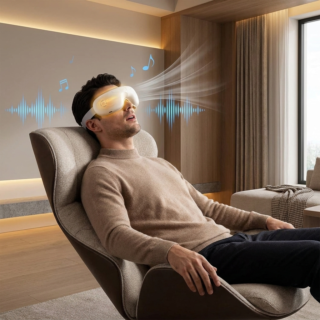 Ultimate Eye Massager with Heat & Music - Rechargeable Wireless Relief for All Ages